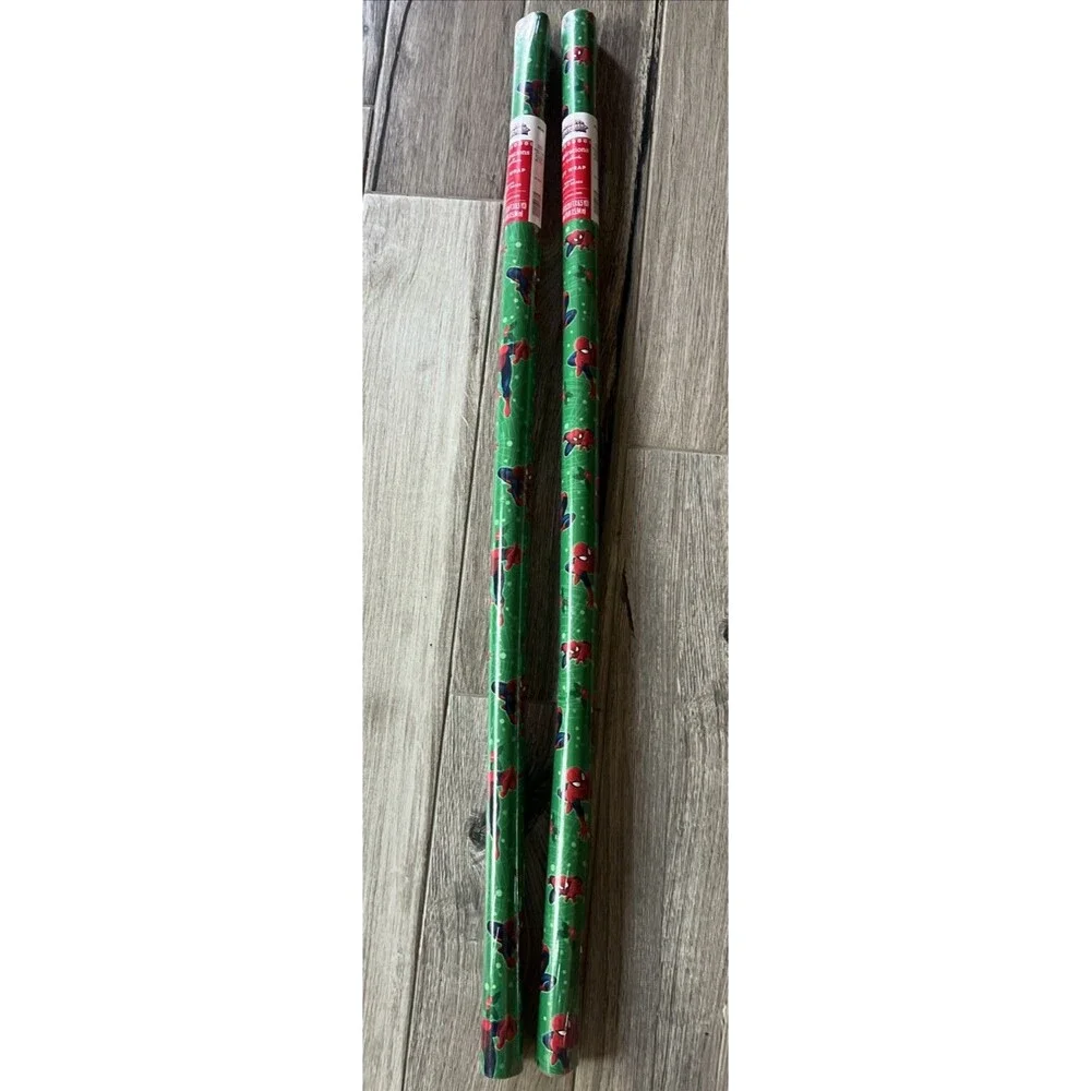 2-Hallmark-Inspirations Marvel Ultimate Spider-Man Christmas Wrap 65sq ft each